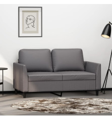 Dvivietė sofa, pilkos spalvos, 120cm, dirbtinė oda