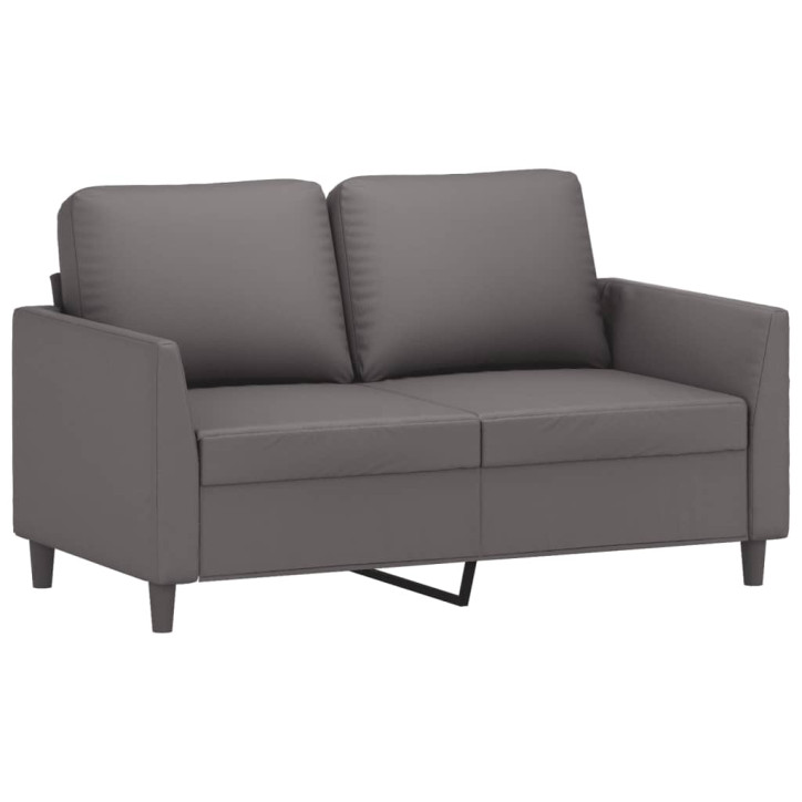 Dvivietė sofa, pilkos spalvos, 120cm, dirbtinė oda