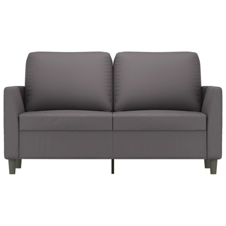 Dvivietė sofa, pilkos spalvos, 120cm, dirbtinė oda