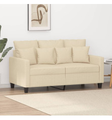 Dvivietė sofa, kreminės spalvos, 120cm, audinys