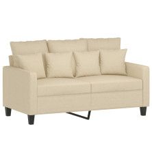 Dvivietė sofa, kreminės spalvos, 120cm, audinys