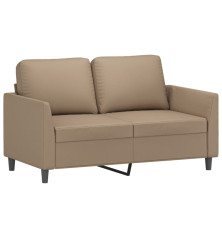 Dvivietė sofa, kapučino spalvos, 120cm, dirbtinė oda