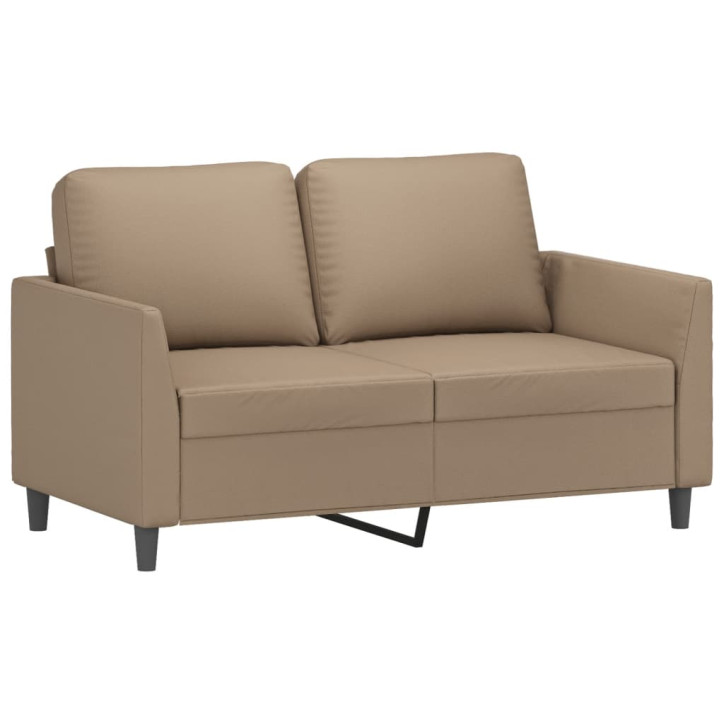 Dvivietė sofa, kapučino spalvos, 120cm, dirbtinė oda