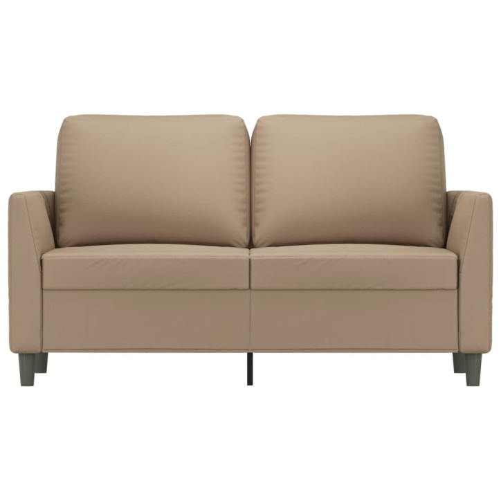 Dvivietė sofa, kapučino spalvos, 120cm, dirbtinė oda