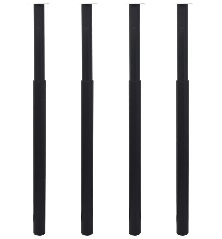 Teleskopinės stalo kojos, 4vnt., juodos, 710-1100mm (242153x2)