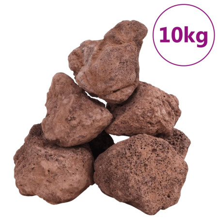 Vulkaninės uolienos, raudonos spalvos, 10 kg, 10-30 cm