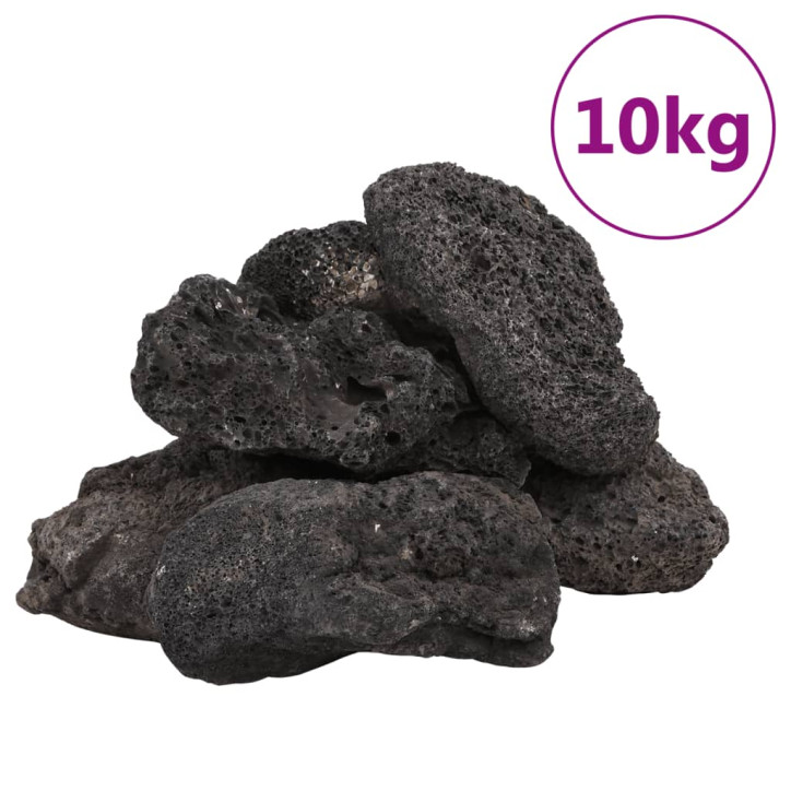 Vulkaninės uolienos, juodos spalvos, 10kg, 10-30cm