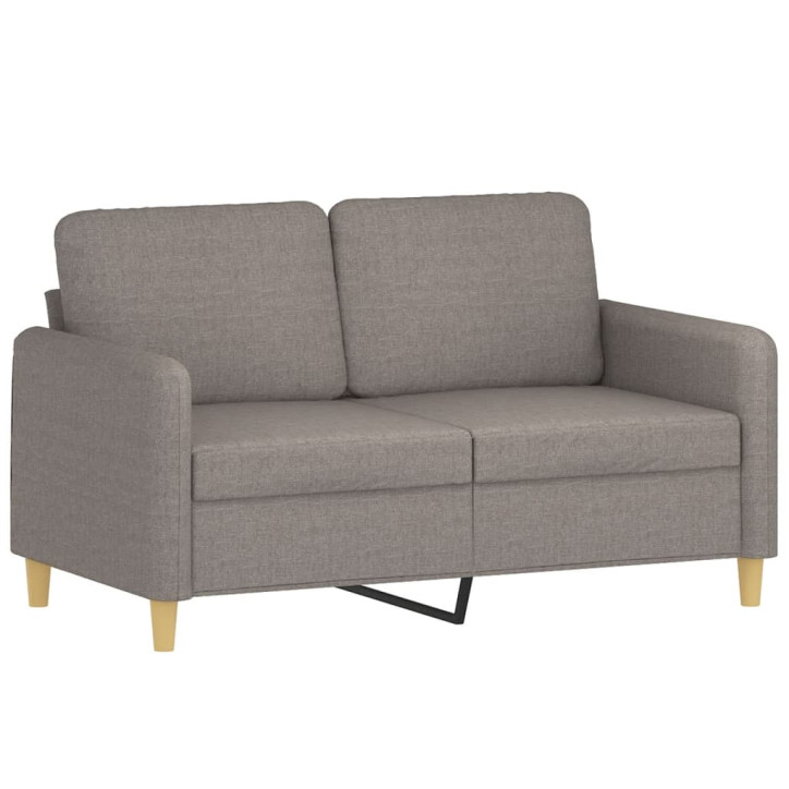 Dvivietė sofa su pagalvėlėmis, taupe spalvos, 120cm, audinys