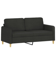 Dvivietė sofa, juodos spalvos, 140cm, audinys