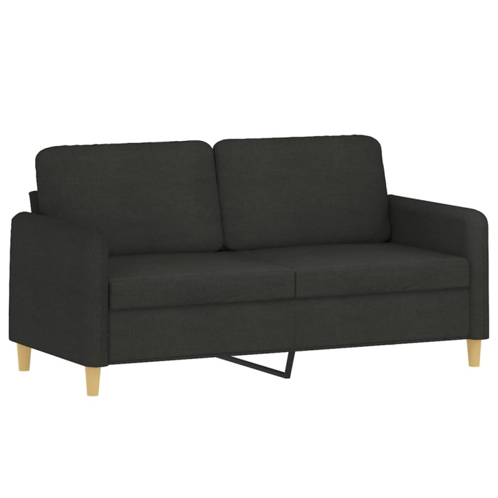 Dvivietė sofa, juodos spalvos, 140cm, audinys