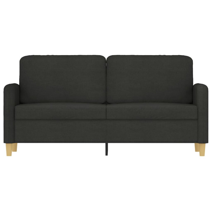 Dvivietė sofa, juodos spalvos, 140cm, audinys