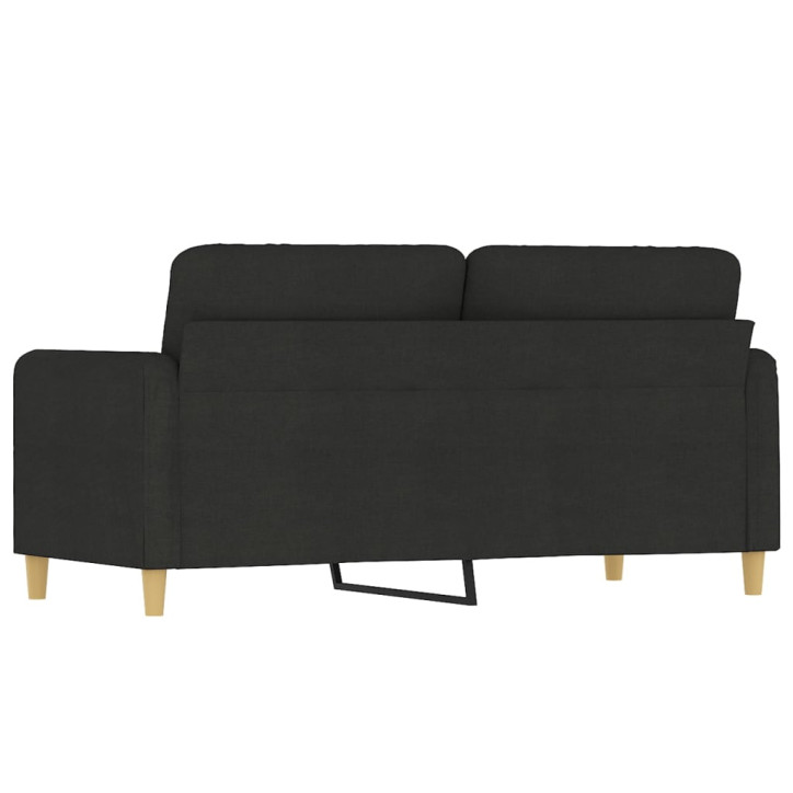 Dvivietė sofa, juodos spalvos, 140cm, audinys