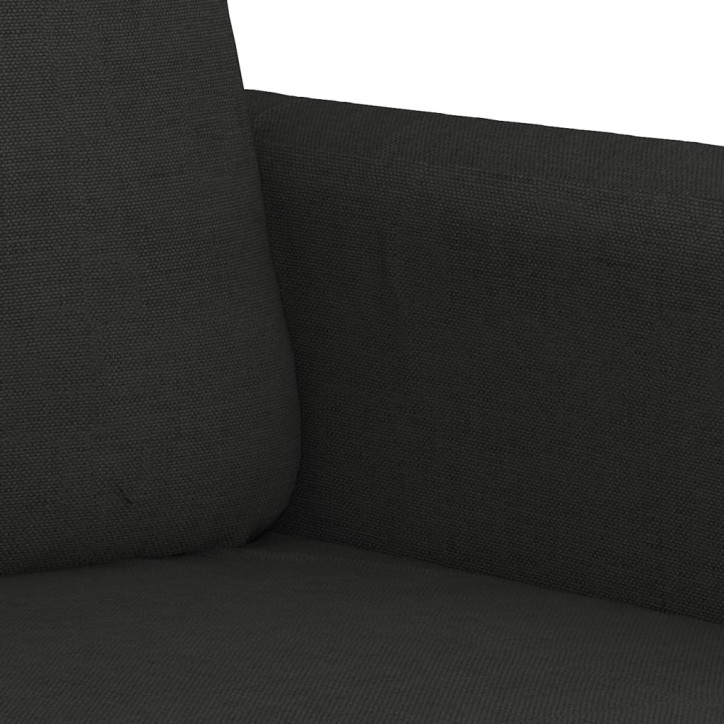 Dvivietė sofa, juodos spalvos, 140cm, audinys