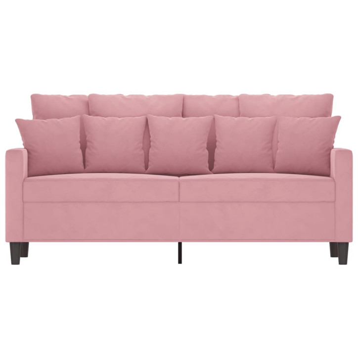 Dvivietė sofa, rožinės spalvos, 140cm, aksomas