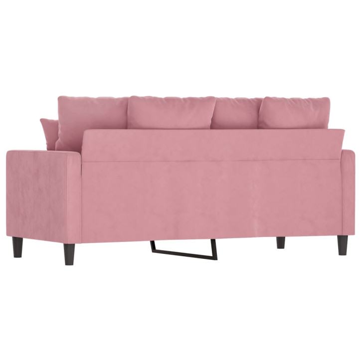 Dvivietė sofa, rožinės spalvos, 140cm, aksomas