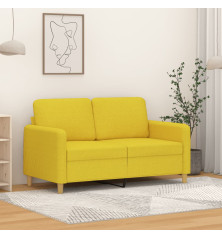 Dvivietė sofa, šviesiai geltonos spalvos, 120cm, audinys