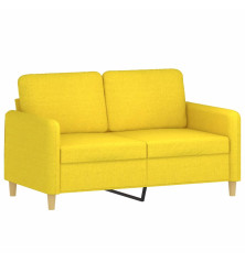 Dvivietė sofa, šviesiai geltonos spalvos, 120cm, audinys