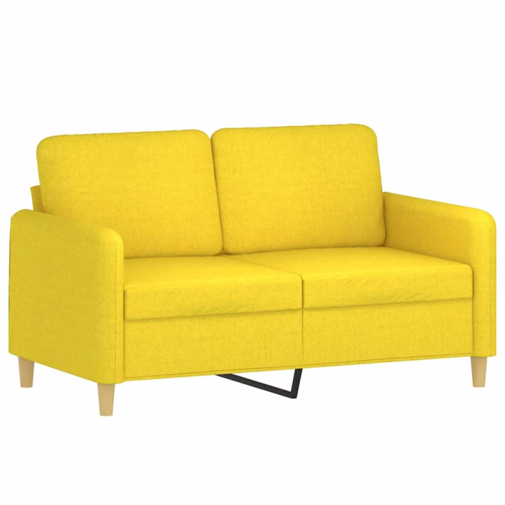 Dvivietė sofa, šviesiai geltonos spalvos, 120cm, audinys