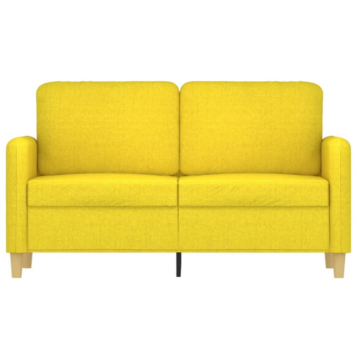 Dvivietė sofa, šviesiai geltonos spalvos, 120cm, audinys