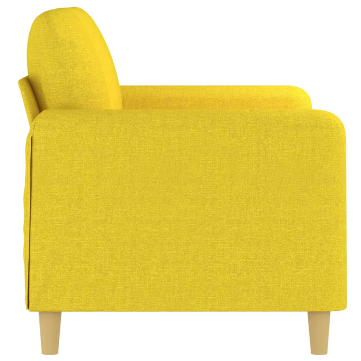 Dvivietė sofa, šviesiai geltonos spalvos, 120cm, audinys