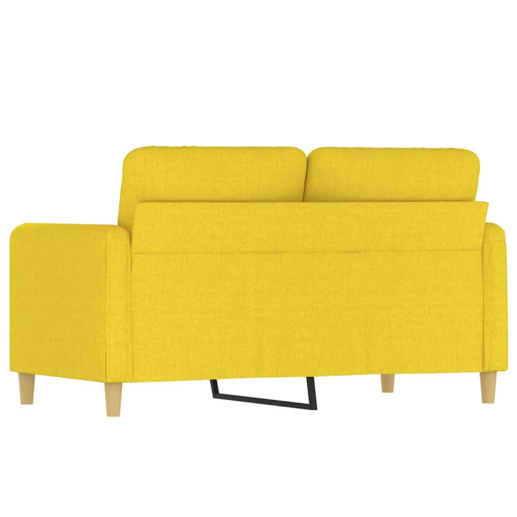 Dvivietė sofa, šviesiai geltonos spalvos, 120cm, audinys