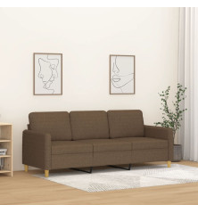 Trivietė sofa, rudos spalvos, 180cm, audinys