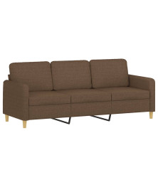 Trivietė sofa, rudos spalvos, 180cm, audinys