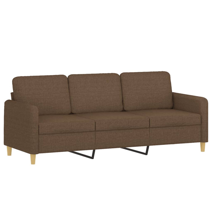 Trivietė sofa, rudos spalvos, 180cm, audinys