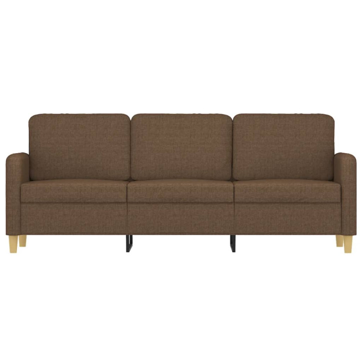 Trivietė sofa, rudos spalvos, 180cm, audinys