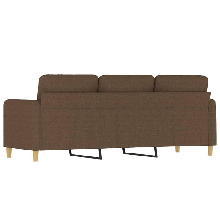 Trivietė sofa, rudos spalvos, 180cm, audinys