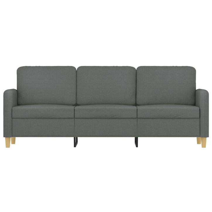 Trivietė sofa, tamsiai pilkos spalvos, 180cm, audinys