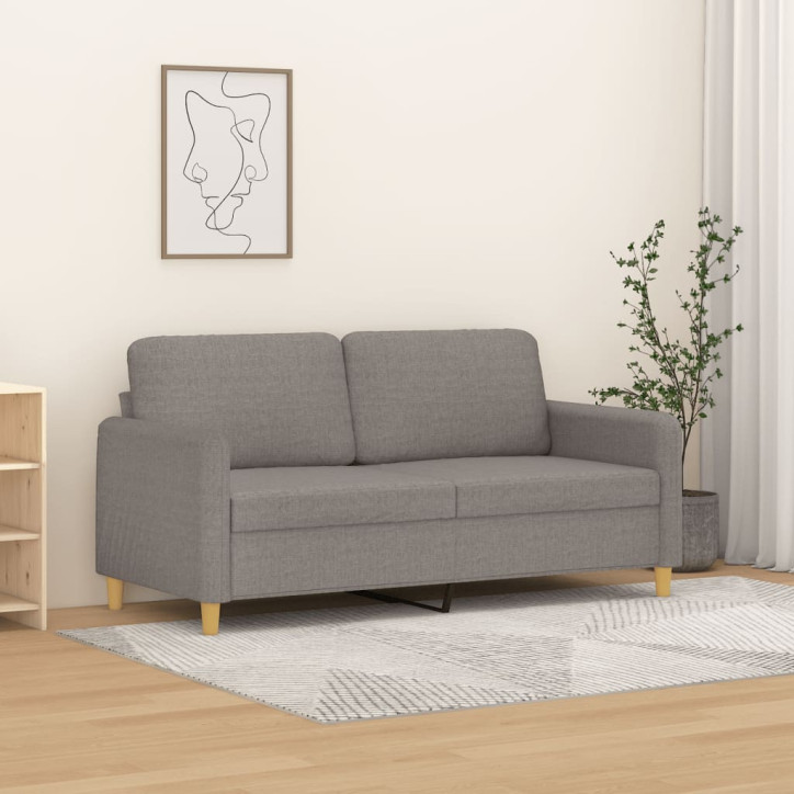 Dvivietė sofa, taupe spalvos, 140cm, audinys