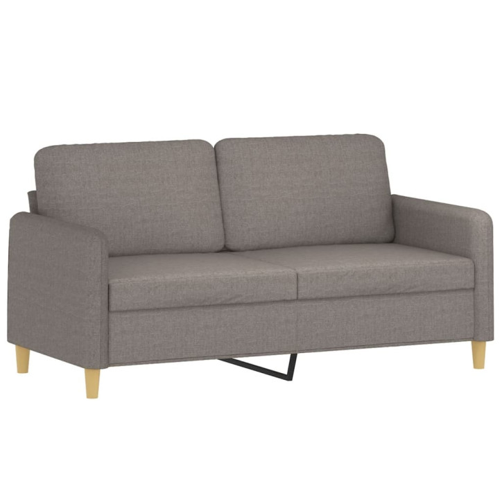 Dvivietė sofa su pagalvėlėmis, taupe spalvos, 140cm, audinys