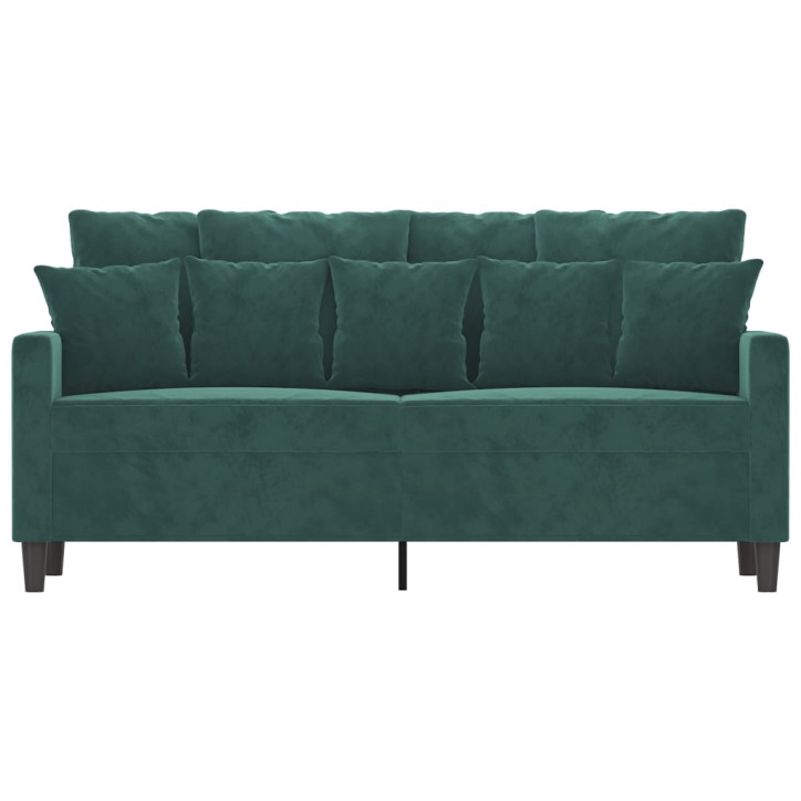 Dvivietė sofa, tamsiai žalios spalvos, 140cm, aksomas