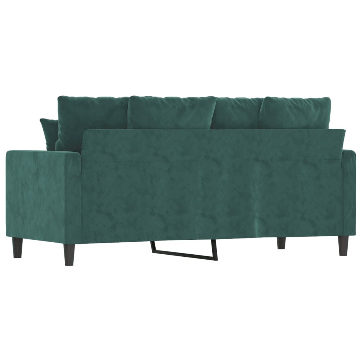 Dvivietė sofa, tamsiai žalios spalvos, 140cm, aksomas