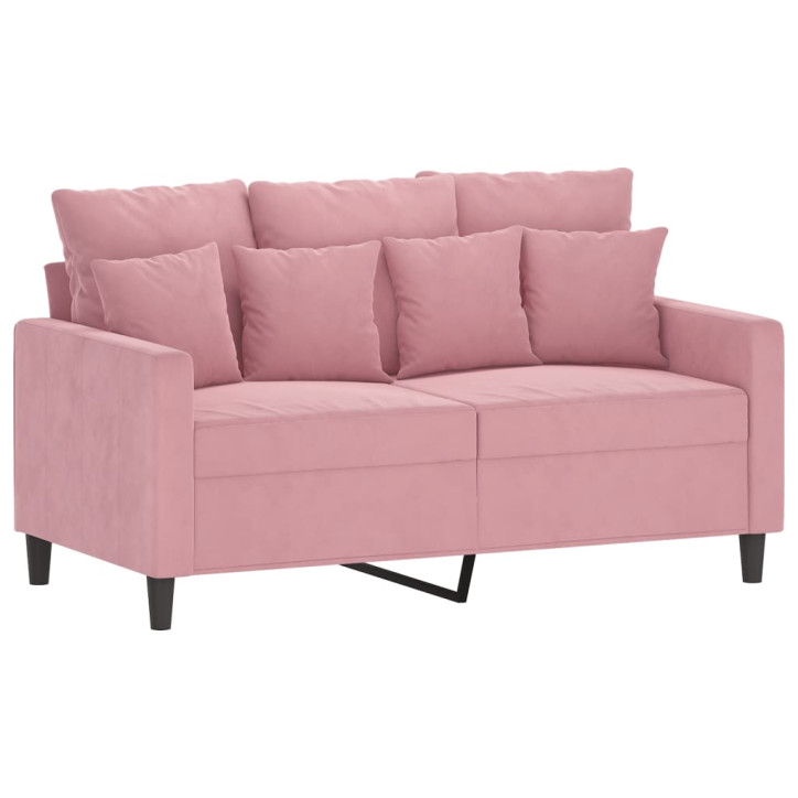 Dvivietė sofa, rožinės spalvos, 120cm, aksomas