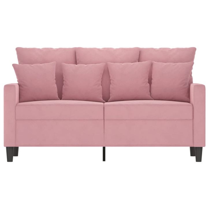 Dvivietė sofa, rožinės spalvos, 120cm, aksomas