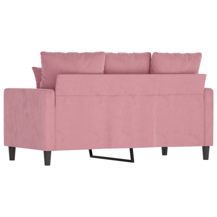 Dvivietė sofa, rožinės spalvos, 120cm, aksomas