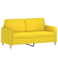 Dvivietė sofa, šviesiai geltonos spalvos, 140cm, audinys