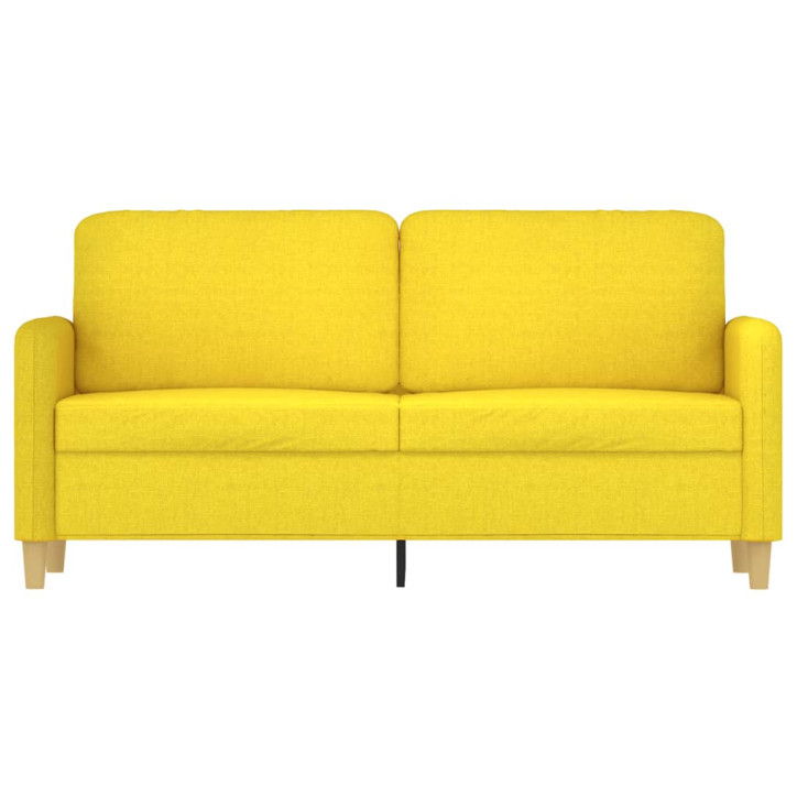 Dvivietė sofa, šviesiai geltonos spalvos, 140cm, audinys