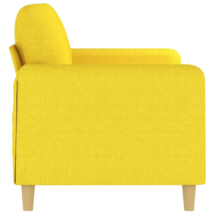 Dvivietė sofa, šviesiai geltonos spalvos, 140cm, audinys