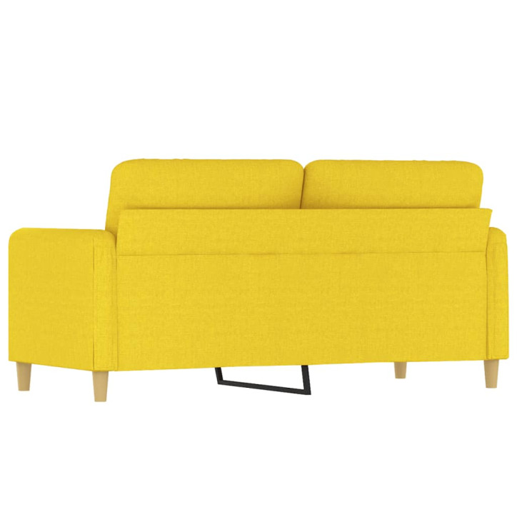 Dvivietė sofa, šviesiai geltonos spalvos, 140cm, audinys