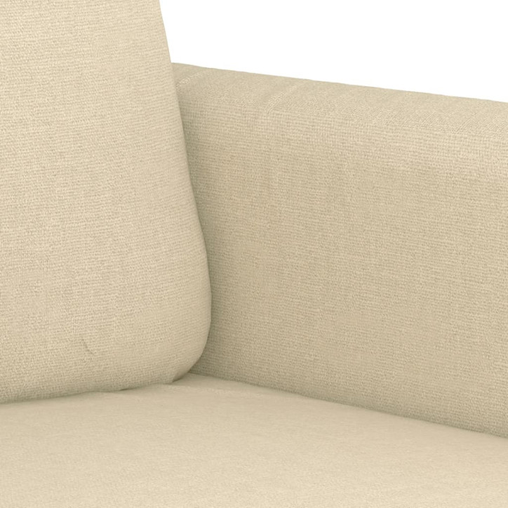 Trivietė sofa, kreminės spalvos, 180cm, audinys