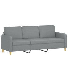 Trivietė sofa, šviesiai pilkos spalvos, 180cm, audinys