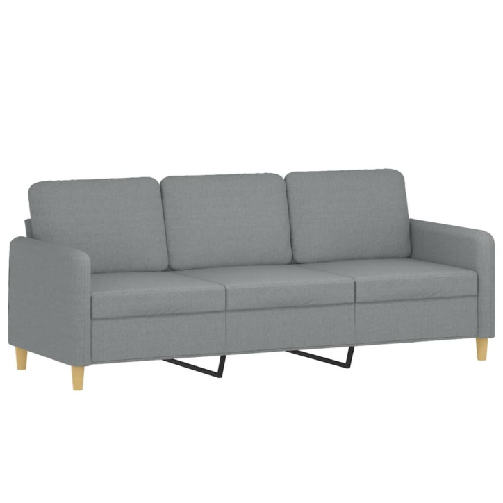 Trivietė sofa, šviesiai pilkos spalvos, 180cm, audinys