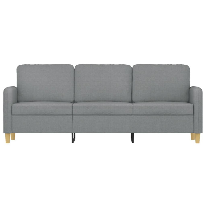 Trivietė sofa, šviesiai pilkos spalvos, 180cm, audinys