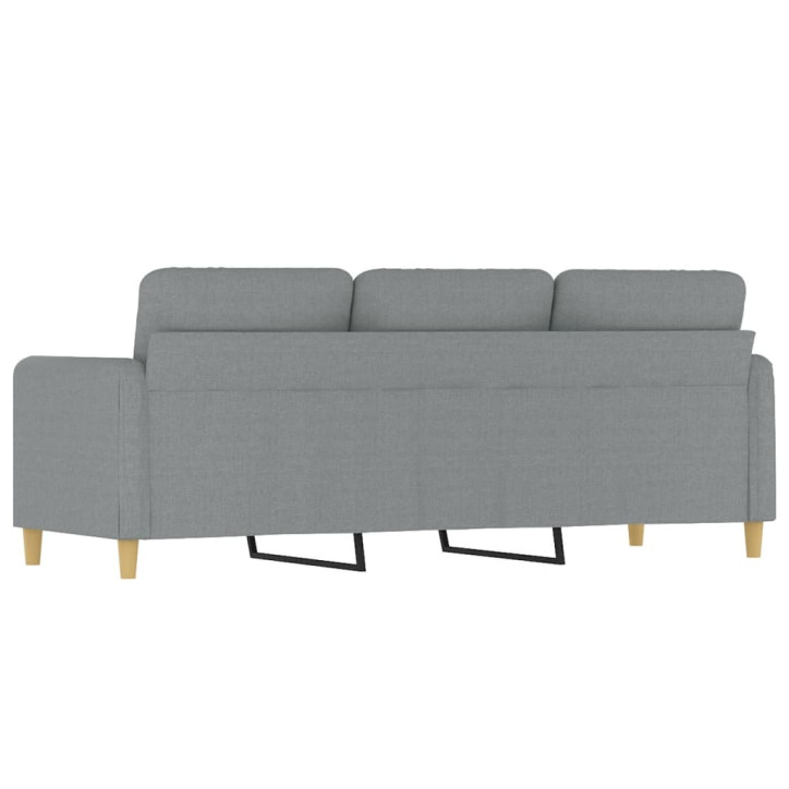 Trivietė sofa, šviesiai pilkos spalvos, 180cm, audinys