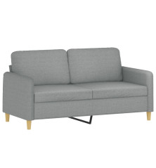 Dvivietė sofa, šviesiai pilkos spalvos, 140cm, audinys