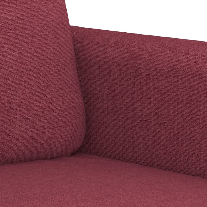 Trivietė sofa, raudonojo vyno spalvos, 180cm, audinys