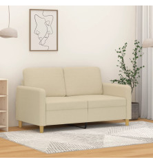 Dvivietė sofa, kreminės spalvos, 120cm, audinys